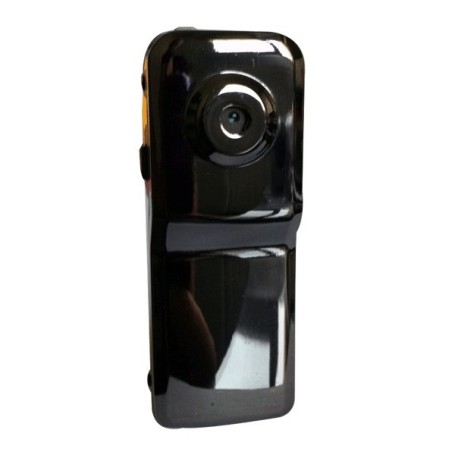 Silberne Mini-Spionagekamera mit Sprachsteuerung und USB-Anschluss