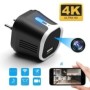 Diskrete 4K USB-Ladegerät-Kamera mit WLAN und Nachtsicht