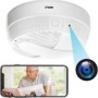 Getarnte WLAN-Kamera im Rauchmelder mit Nachtsicht & Audio